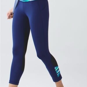 Lululemon Pace Rival Cropped Leggings In Hero Blue Size 10 Women's Activewear
